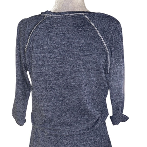 Nation Ltd Abbot Kinney Drawstring Heathered Blue Mini Dress in Nation Navy - M - Picture 9 of 14